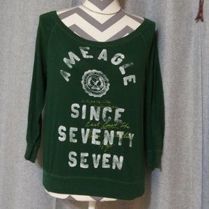 American Eagle Outfitters Green Long Sleeved Tee Size M/M